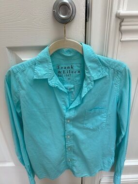 Frank & Eileen Turquoise Long-Sleeve Button-Up Shirt